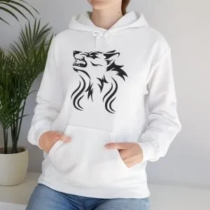 Hooded Sweatshirt ''Wolf Design''