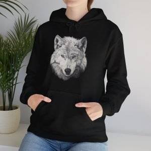 Hooded Sweatshirt ''Wolf Portrait''