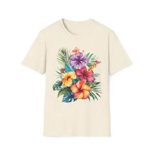 Unisex Soft style T-Shirt ''Flowers Print''
