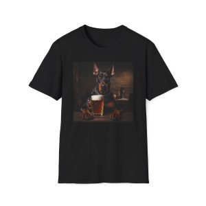 Unisex Soft style T-Shirt ''Doberman & Beer''