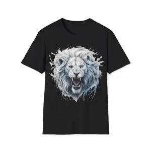 Unisex Soft style T-Shirt ''White Lion Portrait''