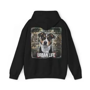 Dog Portrait Urban Life Hoodie