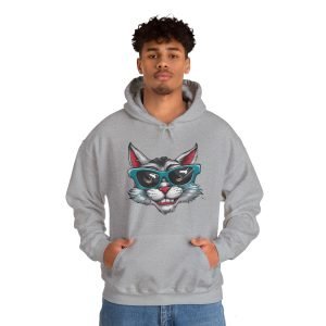Hooded Sweatshirt ''Sunglasses Cat''