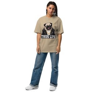 Thug Life Oversized faded t-shirt