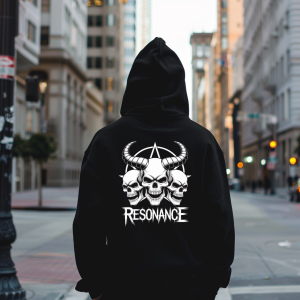 Gothic Skull Unisex Hoodie, Perfect for Music Lovers, Edgy Fashion, Gift for Him/Her, Halloween Sweater, Casual Streetwear