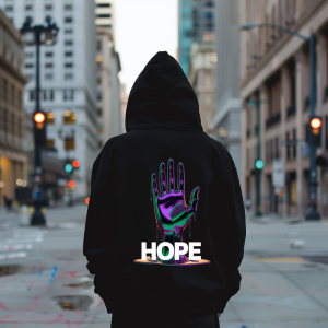 Hope Hand Graphic Hoodie, Unisex Sweatshirt for Hopefulness