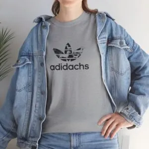 Adidachs Unisex Heavy Cotton Tee - Casual Wear, Street Style, Gift for Him/Her, Everyday Outfit, Graphic Tees