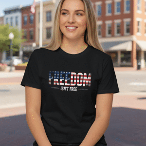Patriotic Freedom T-Shirt | Unisex Tee for Veterans, Memorial Day, Independence Day, Casual Wear, Gift for Heroes