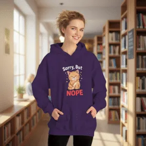 Funny Cat Quote Hoodie, Unisex Sweatshirt, Pet Lover Gift, Comfy Casual Wear, Ideal for Friends and Family